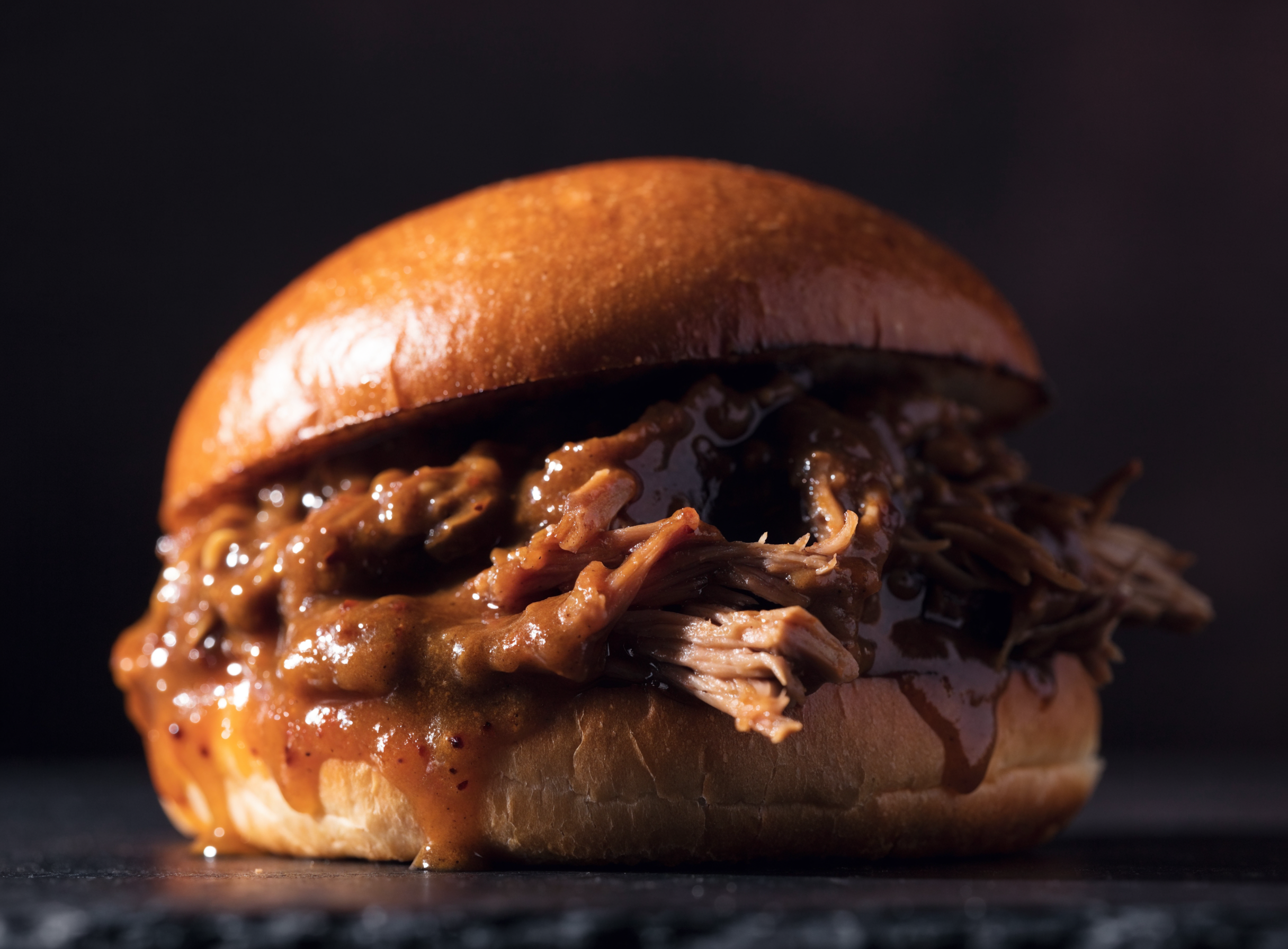 Pulled Pork Sandwich met Fire Bite Mosterd