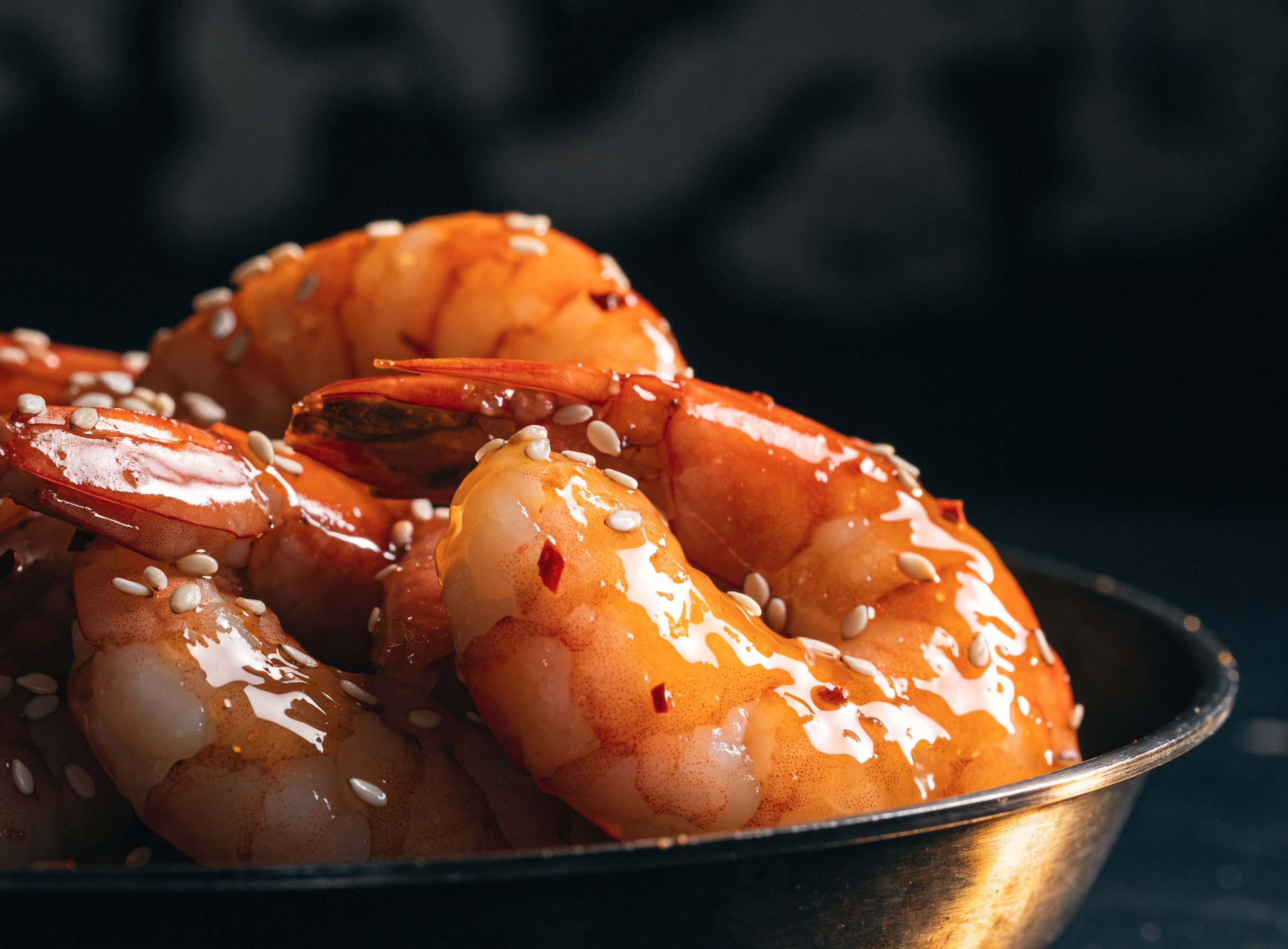 Spicy Honey Garlic Garnalen