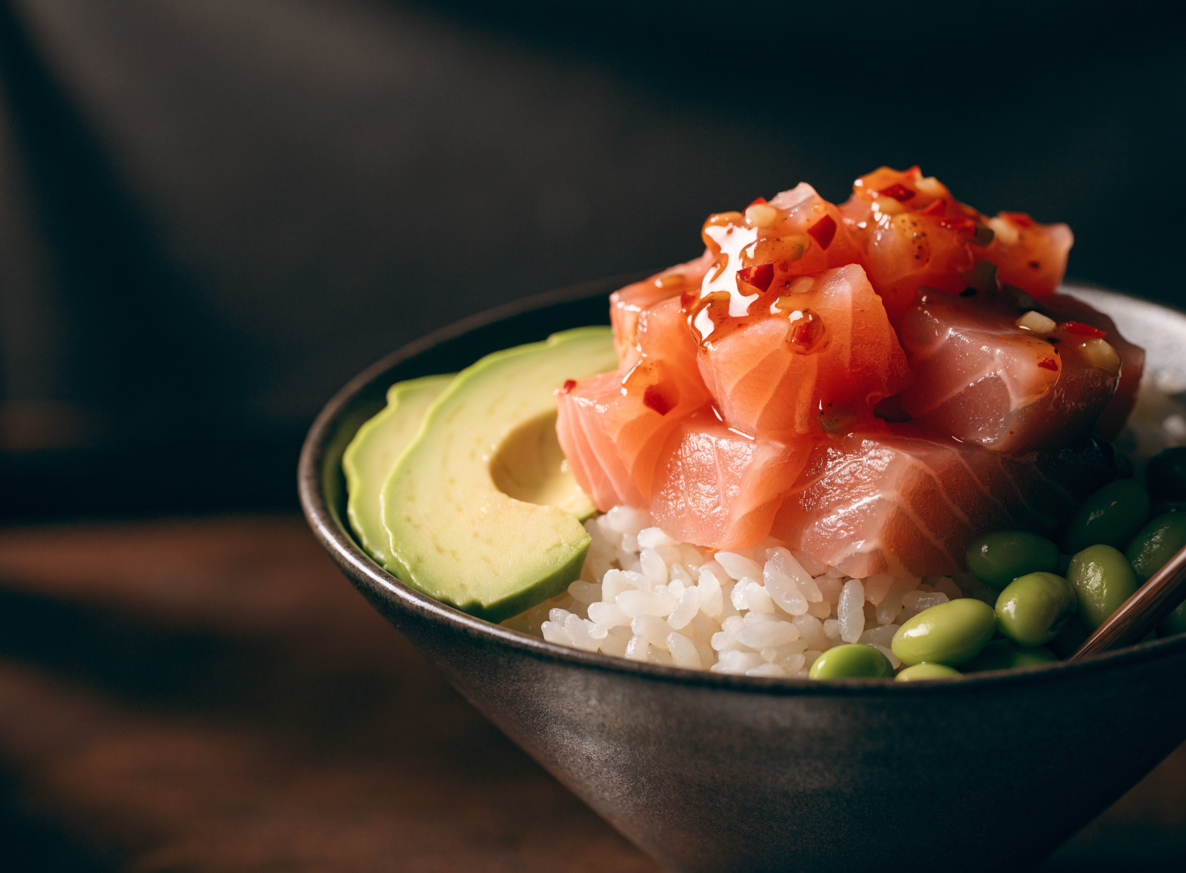 Hot Ember Gember Zalm Poke Bowl