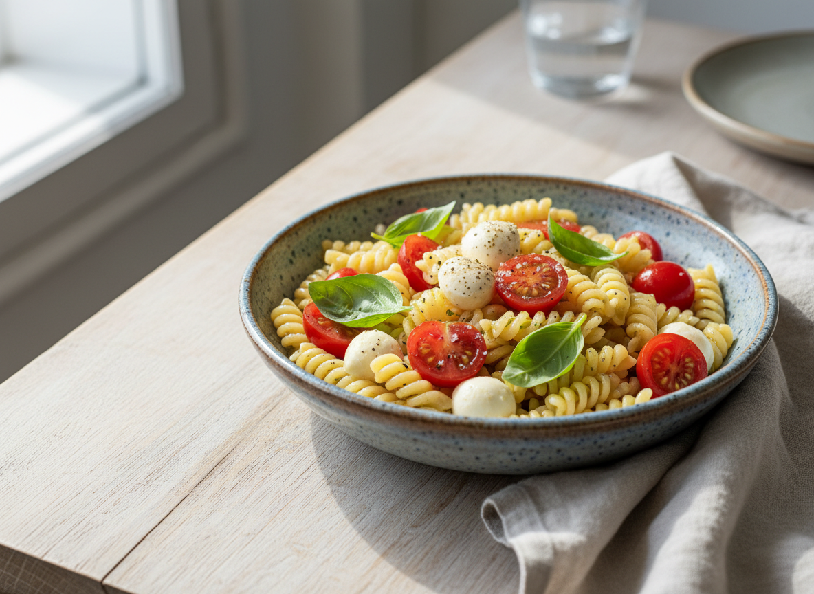 Pasta Salad with Tomato and Mozzarella