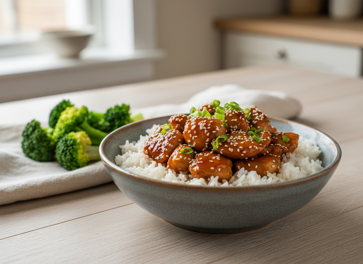 Kip teriyaki met rijst