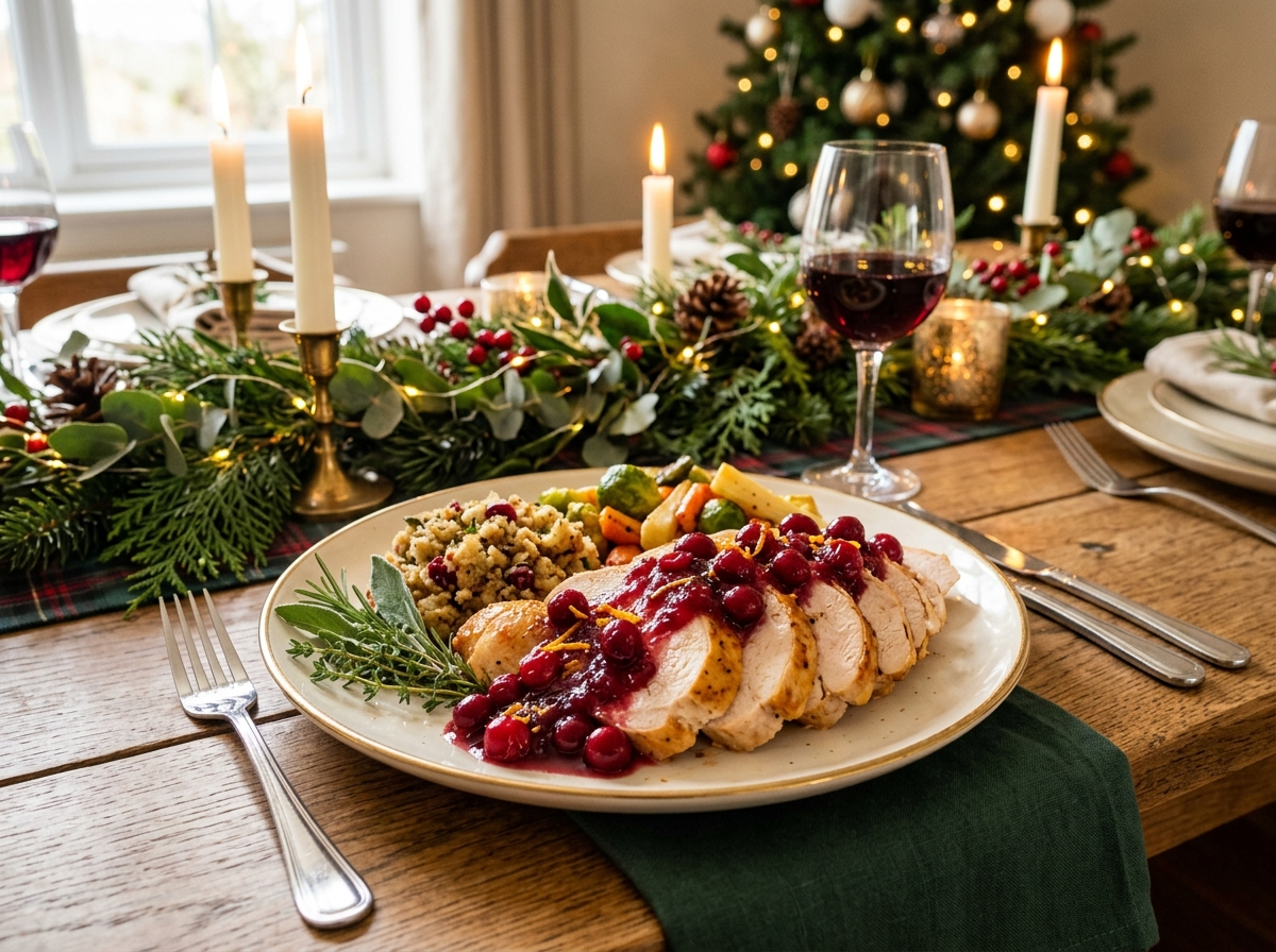 Kalkoenfilet met cranberrysaus